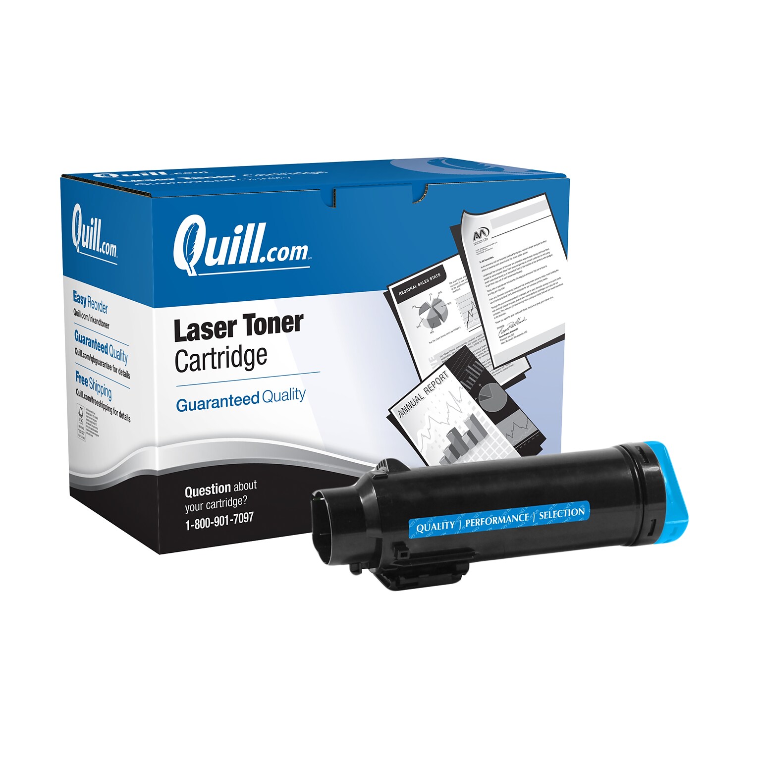 Quill Brand® Remanufactured Cyan Extra High Yield Toner Cartridge Replacement for Xerox 6510 (106R03690) (Lifetime Warranty)