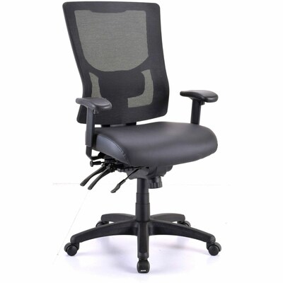 Lorell Conjure Ergonomic Vinyl Swivel Executive Chair, Black (LLR62040)