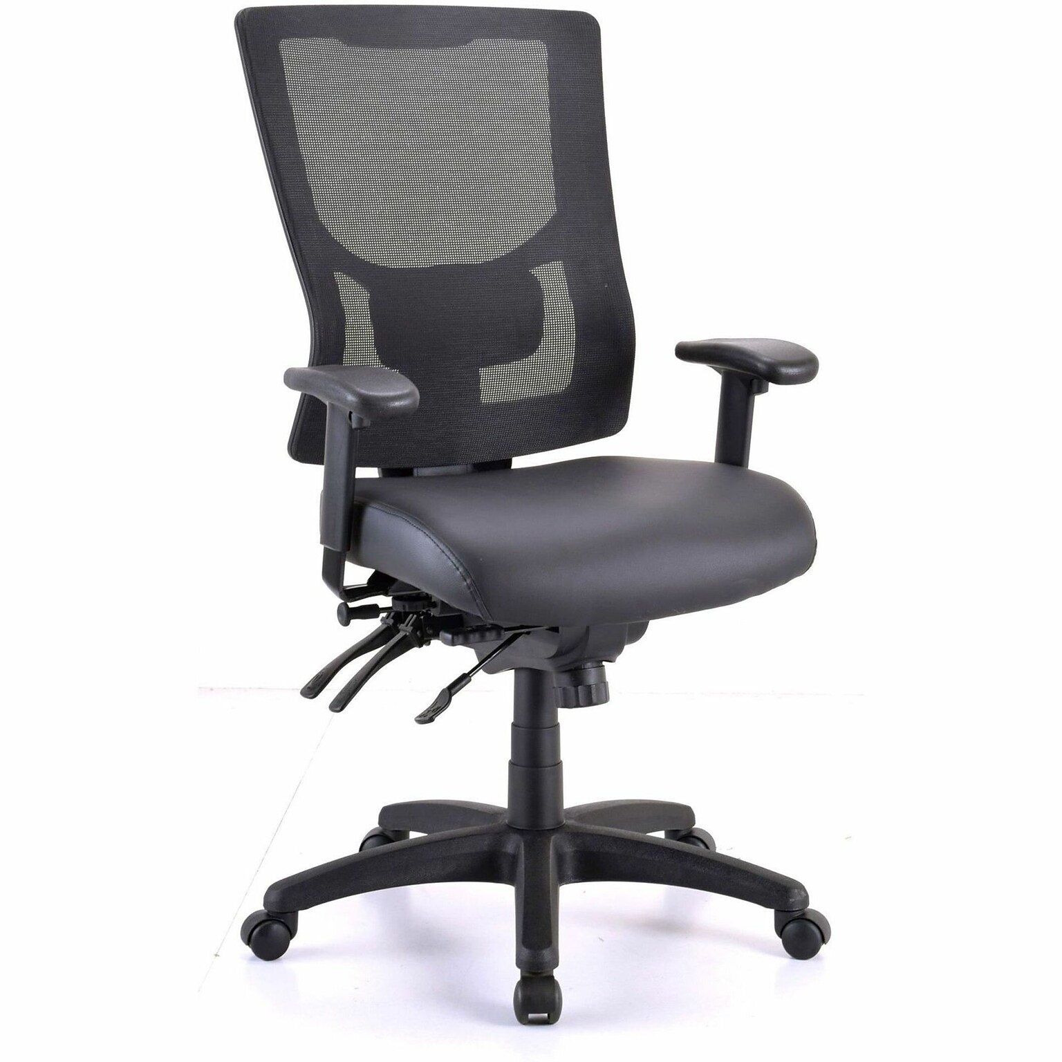 Lorell Conjure Ergonomic Vinyl Swivel Executive Chair, Black (LLR62040)