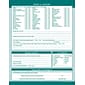 Medical Arts Press® Podiatry Registration and History Form, Teal, No Punch