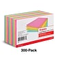 Staples 3" x 5" Index Cards, Lined, Assorted Colors, 300/Pack (TR50998)