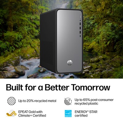HP OmniDesk Desktop PC, Intel Core i5-14400, 8GB RAM, 256GB SSD, Windows 11 Home, Mouse and Keyboard Included (D9EM9AA#ABA)