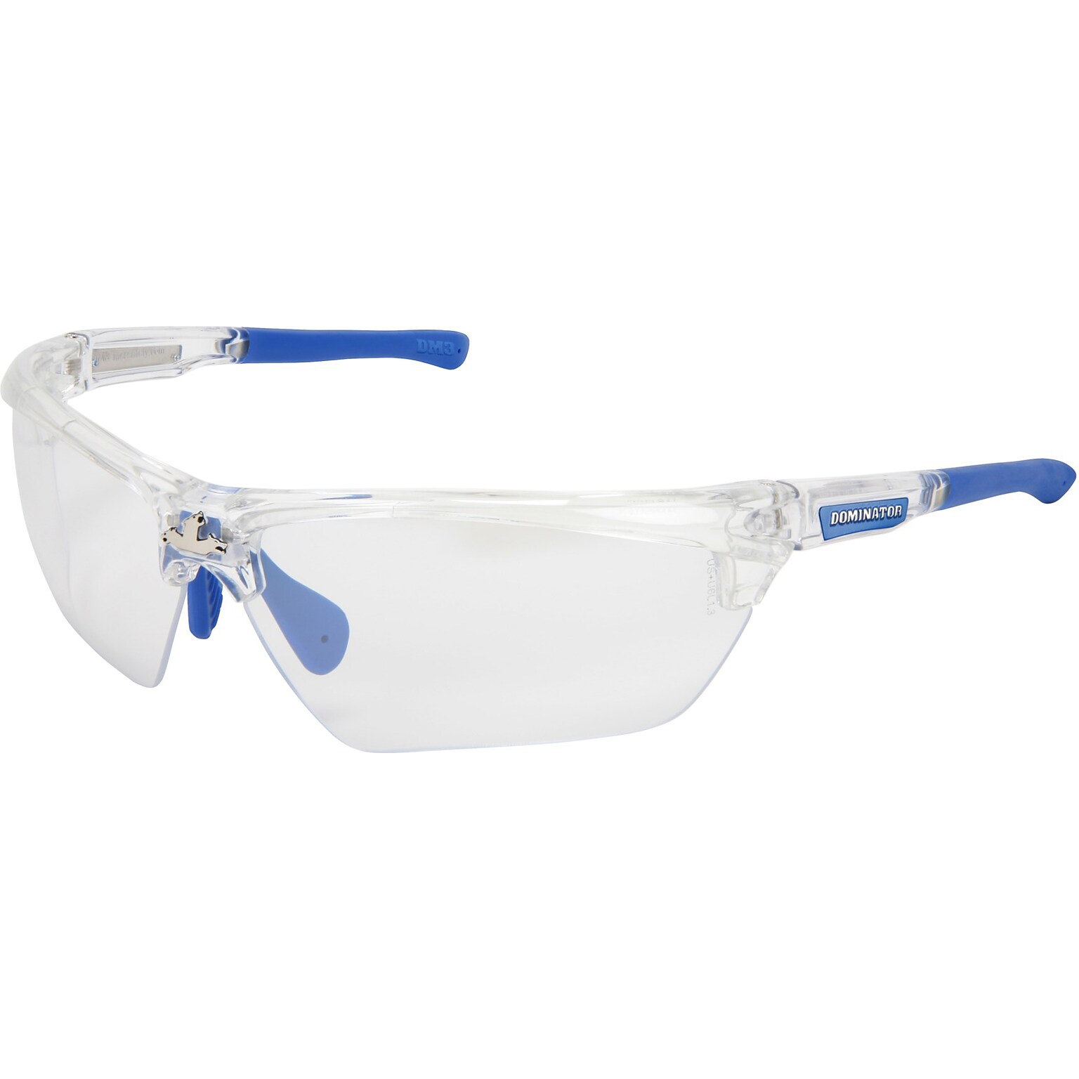 MCR Safety Dominator DM3 Safety Glasses, Wraparound, Clear Mirror Lens (DM1329)