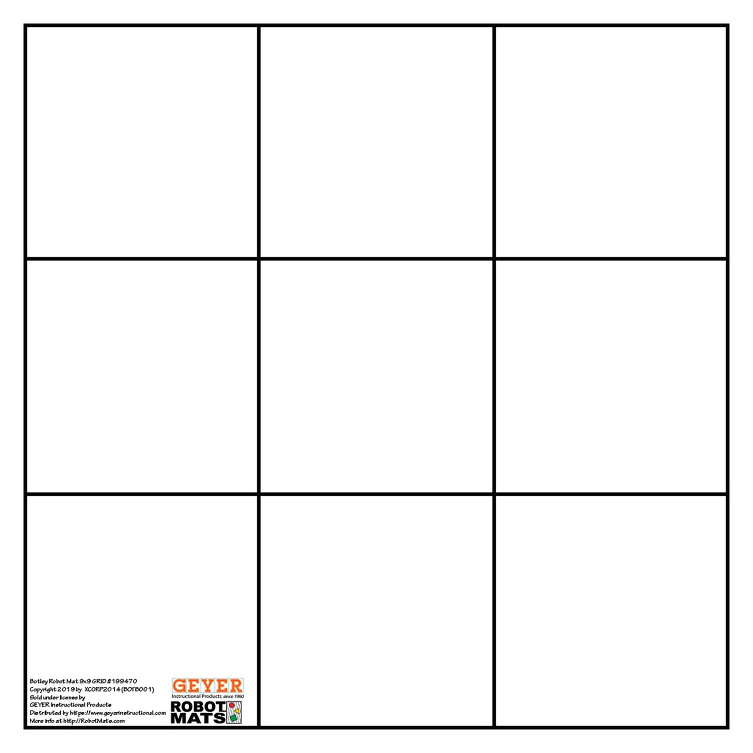Geyer Instructional Products Botley Bot Grid Mat, 9 Squares, (GYR199470)