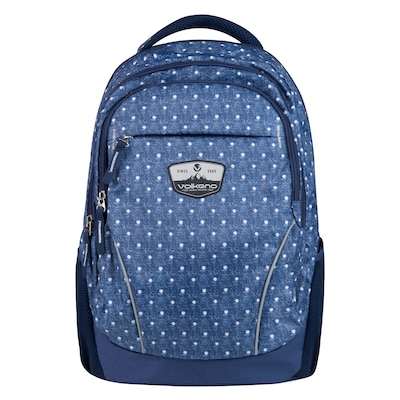 Volkano Champ Series Backpack, Denim Dot, Navy (VK7064NV)