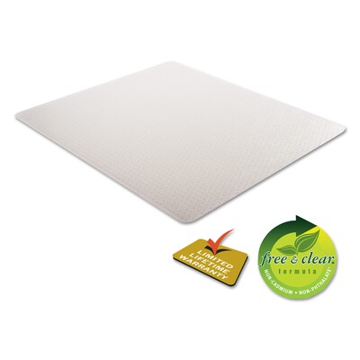 Alera Carpet Chair Mat, 46" x 60'', Low Pile, Clear Vinyl (CM1J442FALEPL)