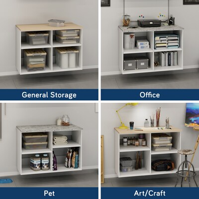 Sauder GarageCore 31"H Wall Cabinet, White (443715)