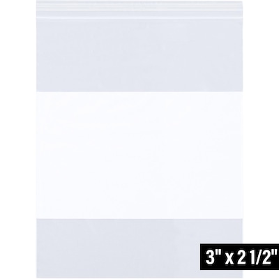 2.5 x 3 Reclosable Poly Bags, 4 Mil, Clear, 1000/Carton (PB3983)