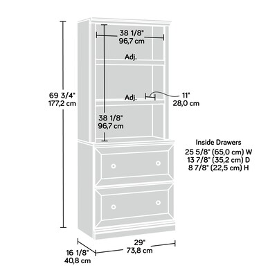 Sauder Select 70H 3-Shelf Bookcase, Select Cherry (444769)