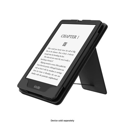 SaharaCase Indy Series TPU 7" Hand Strap Folio Case for Amazon Kindle Paperwhite & Colorsoft, Black (TB00438)