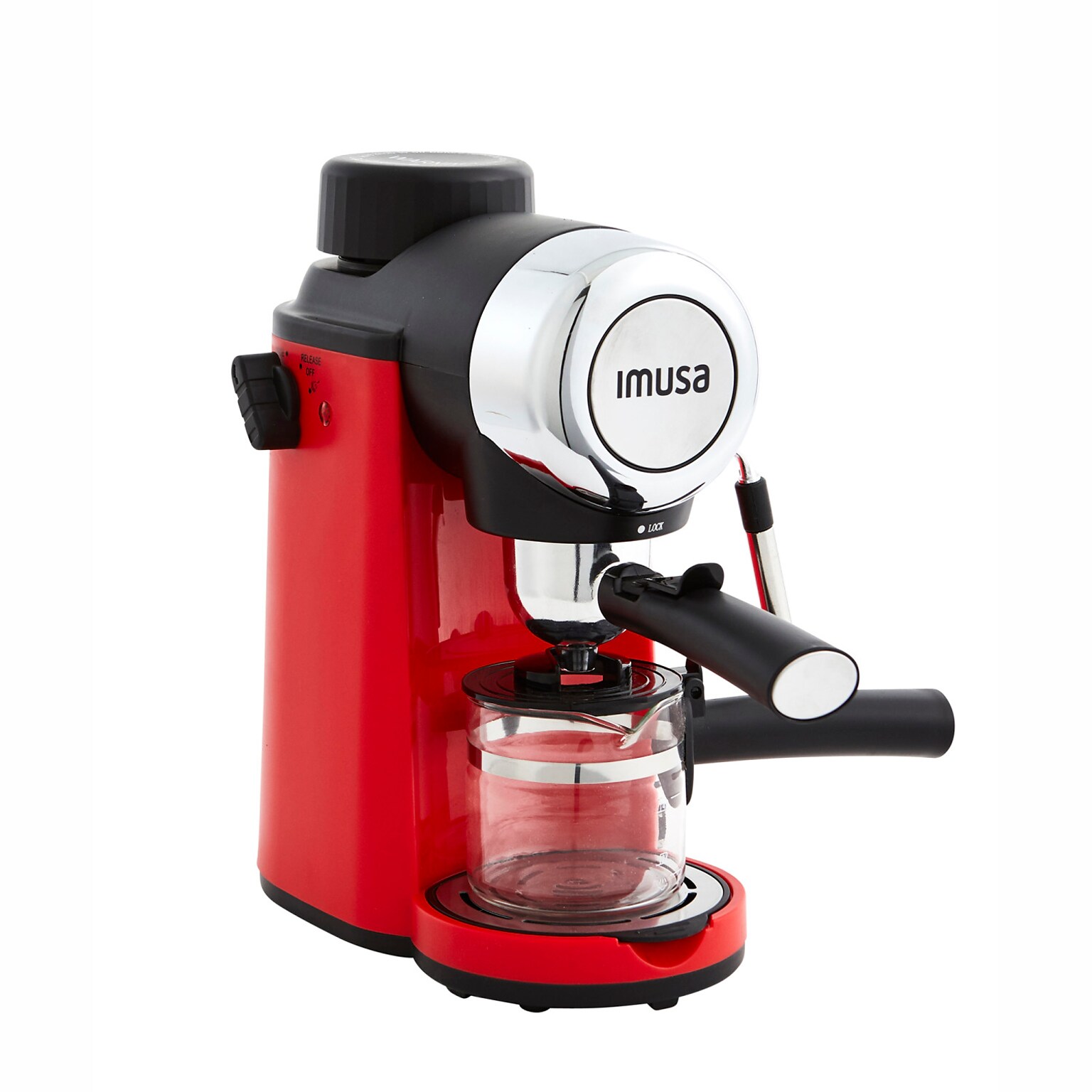 Imusa 4-Cups Espresso Machine, Red (GAU-18218)