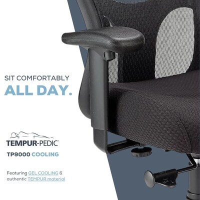 Tempur-Pedic Ergonomic Fabric/Mesh Swivel Task Chair, Burgundy/Black (TP9000-C-BURG)