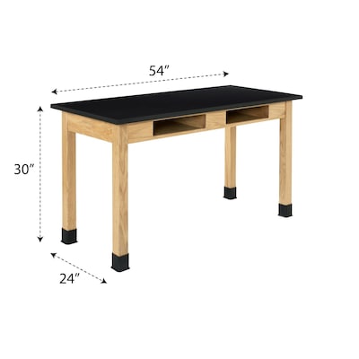 Diversified Woodcrafts School Classroom Rectangular Science Lab Table, 54 x 24, Oak (C7206K30N)