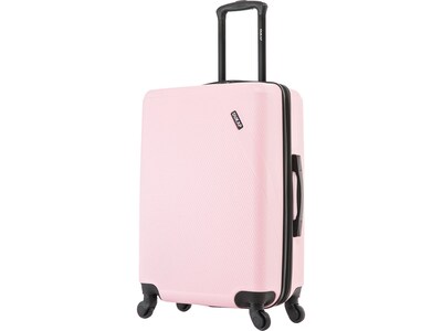 DUKAP Discovery 24 Hardside Suitcase, 4-Wheeled Spinner, TSA Checkpoint Friendly, Pink (DKDIS00M-PN