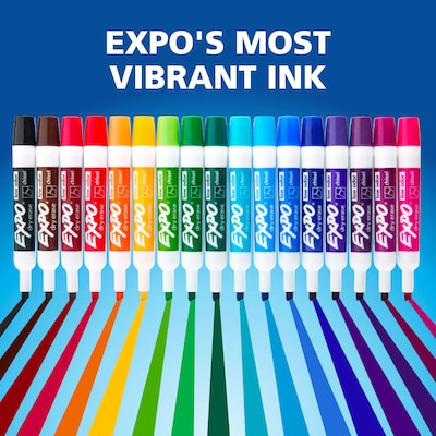 EXPO Tank Dry Erase Markers, Chisel Tip, Assorted Colors, 12/Pack (80699)