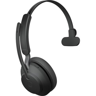 Jabra Evolve2 65 Wireless Bluetooth Mono On Ear Phone & Computer Headset, USB Type A, UC Certified ( 26599-889-989-01)