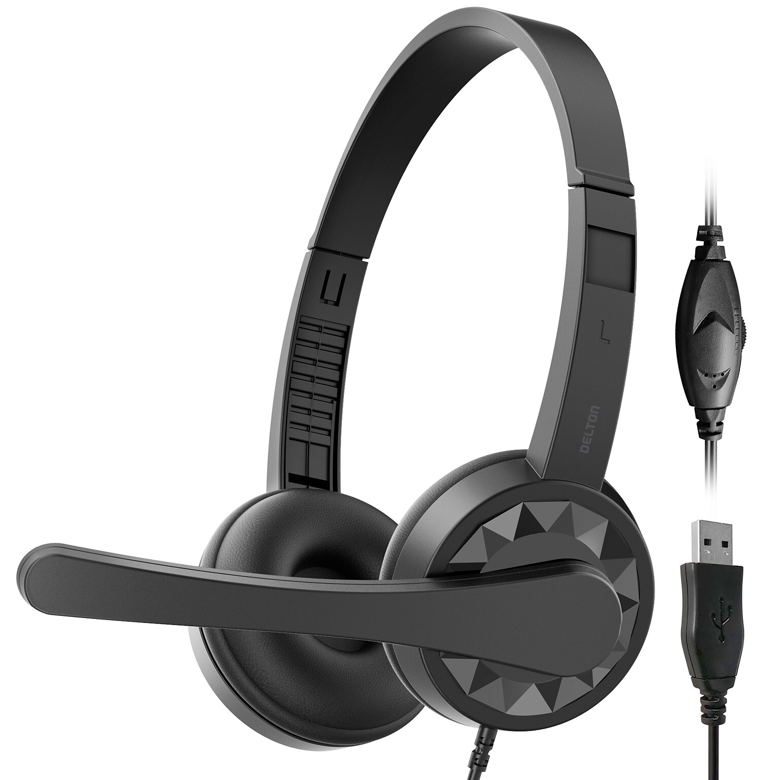 Delton 12Y Stereo On-Ear Computer Headset, USB Type-A (DWH12Y)