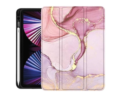 SaharaCase Marble Series Folio Case for Apple iPad Pro 11 (2nd, 3rd, and 4th Gen 2020-2022), Pink Marble (TB00013)