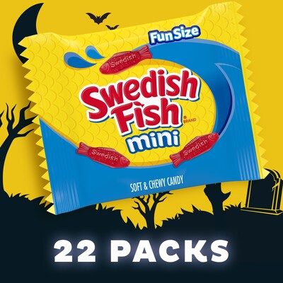SWEDISH FISH Mini Soft & Chewy Halloween Candy, 9.7oz, 22ct