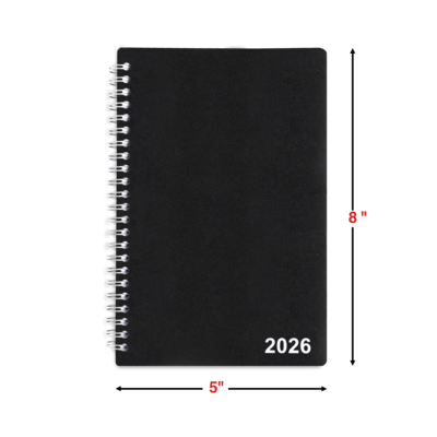 2026 Staples 5" x 8" Weekly & Monthly Planner, Black (ST21490-26)