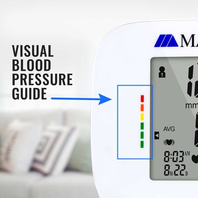 Mabis Talking Digital Arm Blood Pressure Monitor, White, 24/Carton (04-650-001CA)