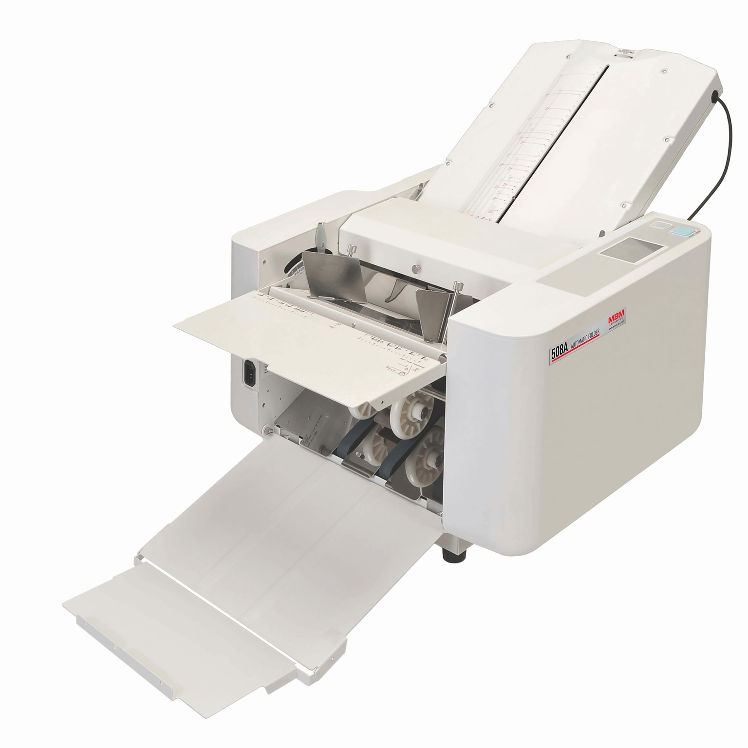 MBM 508A Automatic Friction Feed Paper Folder, 500-Capacity, 14,400 Sheets/Hour (FO0605)