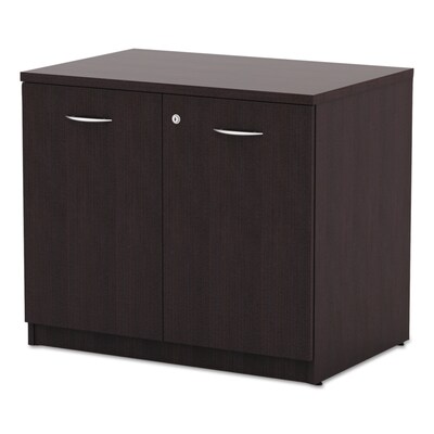 Alera Valencia Series Storage Cabinet, 34w X 22 3/4d X 29 1/2h, Espresso (ALEVA613622ES)