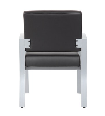Boss Conrad Vinyl Guest Chair, Black (BR8111S-AM-BK)
