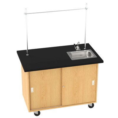 Diversified Woodcrafts Kinetic Mobile Demo Center Rectangular Demonstration Table, 48" x 28", Oak (4222K)