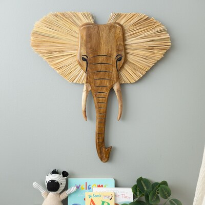 Crane Baby Kendi Elephant Wall Décor, 23.5" x 3" (BC-120WD-3)