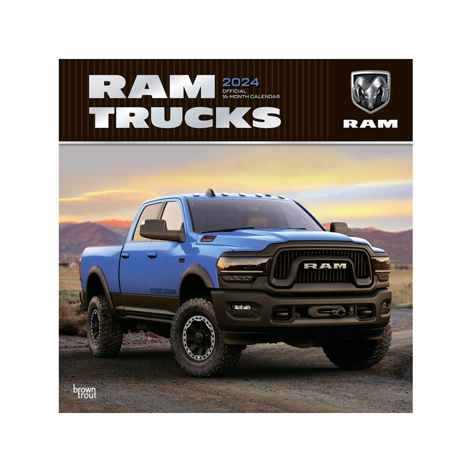 2024 BrownTrout Ram Trucks 12 x 12 Monthly Wall Calendar (9781975470500)