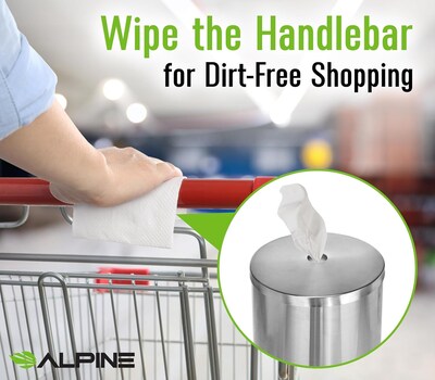 Alpine Industries Universal Floor Stand Wet Wipe Dispenser, Stainless Steel (ALP4777)
