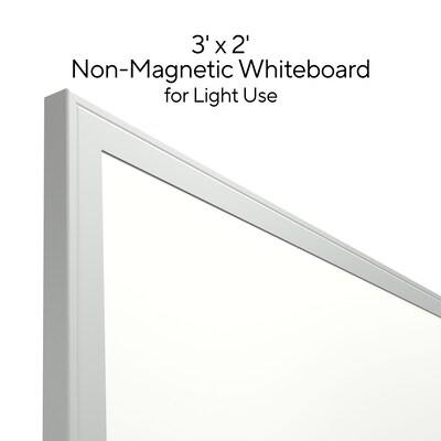 TRU RED™ Melamine Dry Erase Board, Gray Frame, 3' x 2' (TR59355)