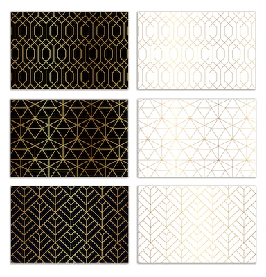 Better Office Cards with Envelopes, 4 x 6, Geometric Patterns, 50/Pack (64557-50PK)