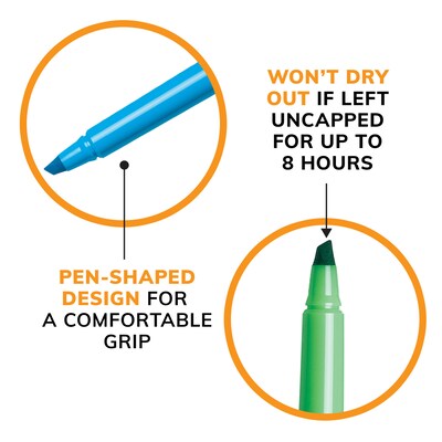BIC Brite Liner Stick Highlighter, Chisel Tip, Assorted Colors, Dozen (BL11-AST)