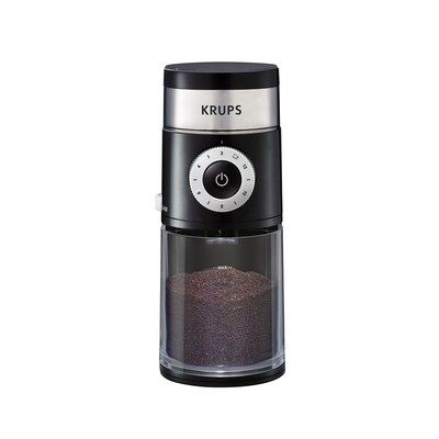 Krups Burr Coffee Grinder, Black (GX550850)
