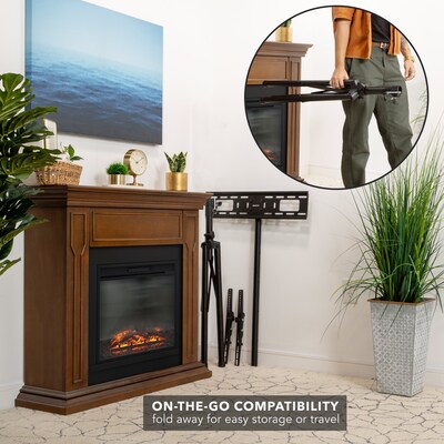 Mount-It! Metal Tripod TV Stand, Screens up to 70", Black (MI-874)