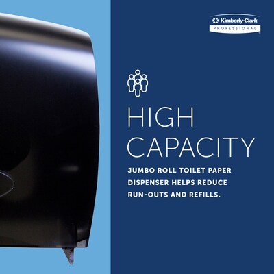 Kimberly-Clark Professional Jumbo Roll Toilet Paper Dispenser, Black (09551)