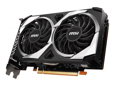 MSI MECH 2X 4G OC Radeon RX 6500 XT PCI Express 4.0 4GB GDDR6 Gaming Graphics Card, Black/Silver (R6
