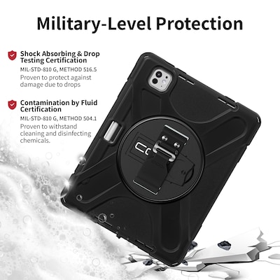 CODi Essentials Bundle: Rugged Case iPad Pro 11" (M4, M5) + Screen Protector, Black  (TK0000011)