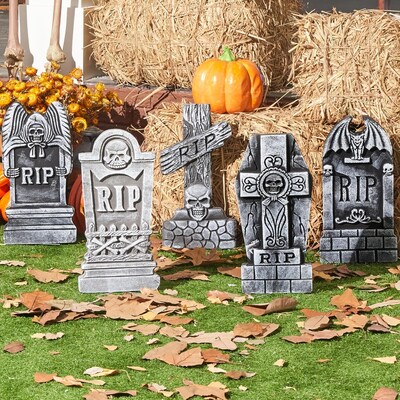 Halloween Foam Graveyard Tombstones (5 Pack)