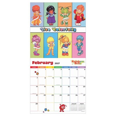 2027 TF Publishing Rainbow Brite 12" x 12" Monthly Wall Calendar, Multicolored (27-1123)