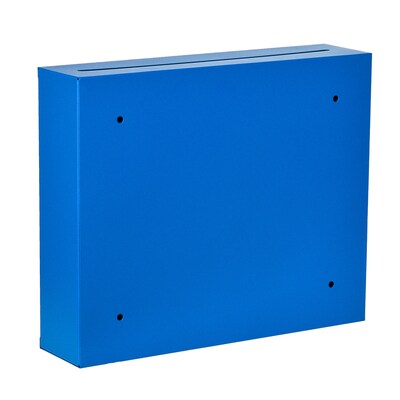 AdirOffice Steel Multipurpose Drop Box Interoffice Mailbox, Large, Blue (631-03-BLU-PKG)