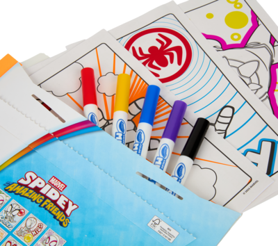 Crayola Color Wonder Mess Free Spidey Amazning Friends Coloring Book, 10-Pages (75-7187)