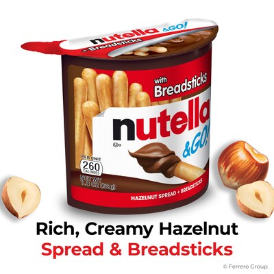Nutella Chocolate Hazelnut Spread with Breadsticks, 1.8 oz., 12/Box (FEU80314)
