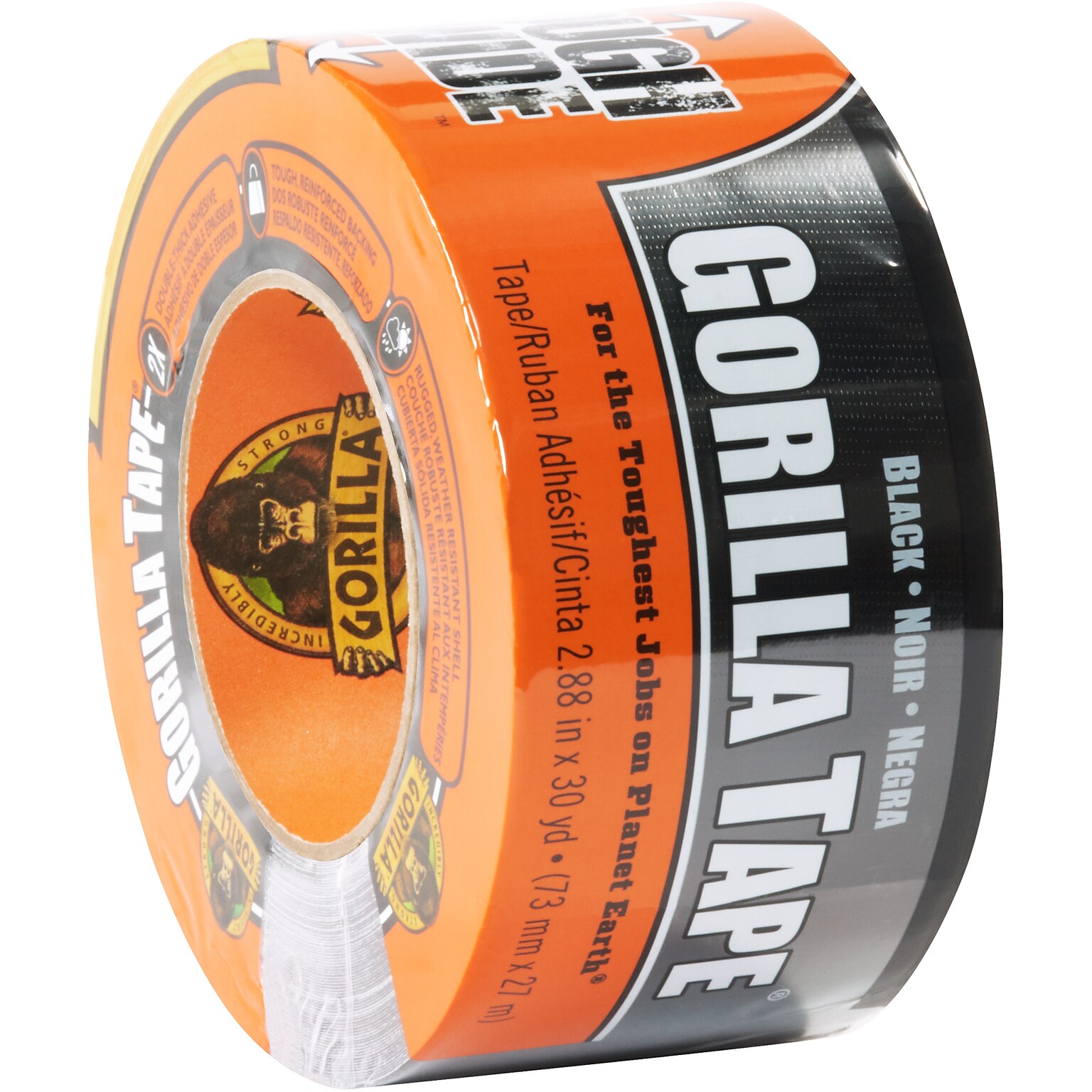 Gorilla Heavy Duty Duct Tape, 3 x 30 yds., Black (ADHGGT330)