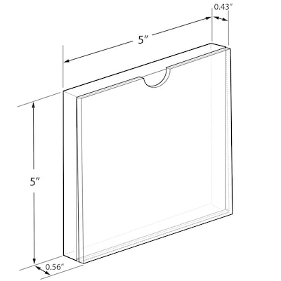 Azar Card Holder, Desktop/Countertop, Top Loading Acrylic, 2/Pack (104555-2PK)