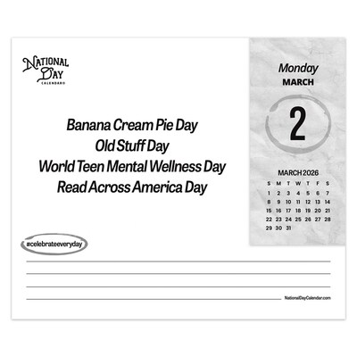 2026 BrownTrout National Day 6.06" x 5.13" Day-to-Day Calendar (9781529854640)