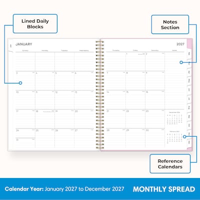 2027 Blue Sky 8.5" x 11" Weekly & Monthly Planner, Lilac (164286)