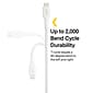 NXT Technologies™ 6 Ft. Braided USB-C to USB-A Cable, White (NX60472)